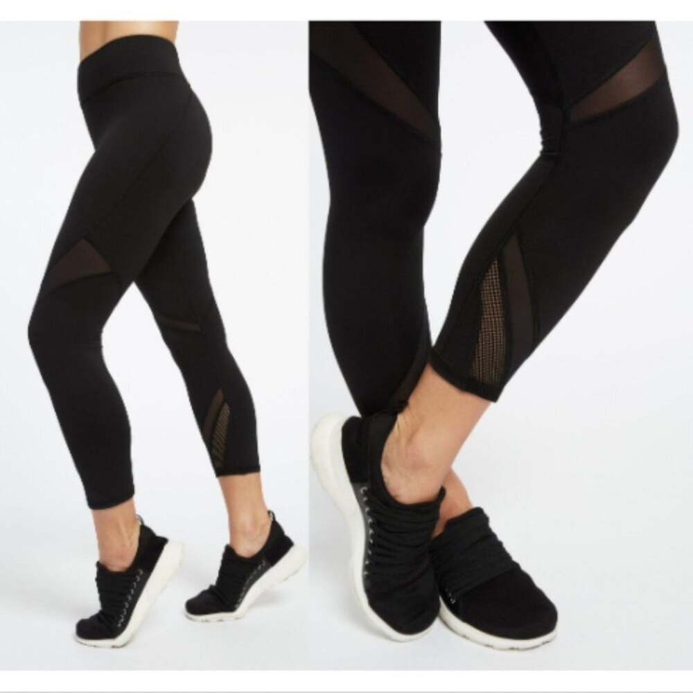 Michi Radiate Black High Rise Mesh Crop Leggings